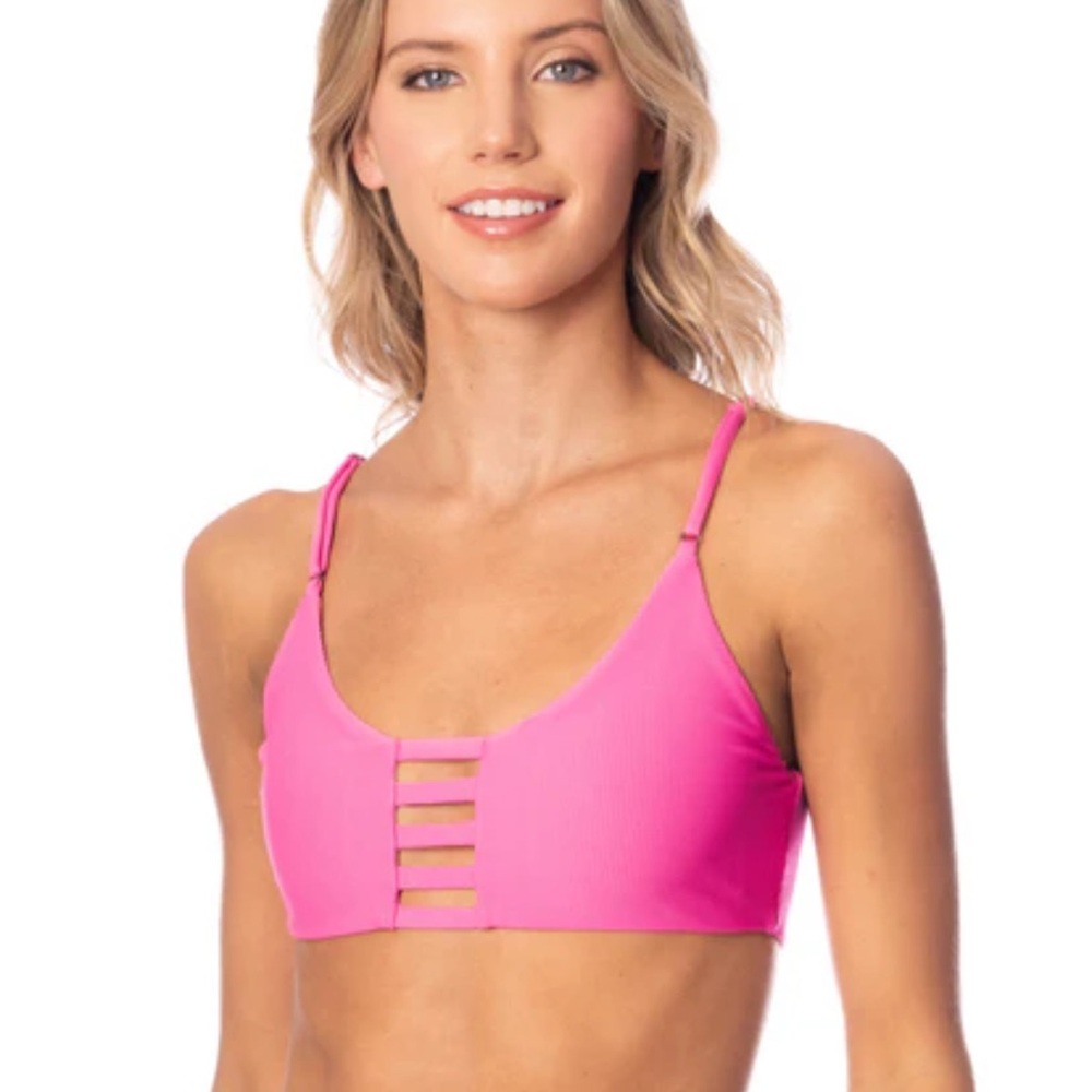 New Maaji Radiant Pink Praia Classic Bralette Bikini Top